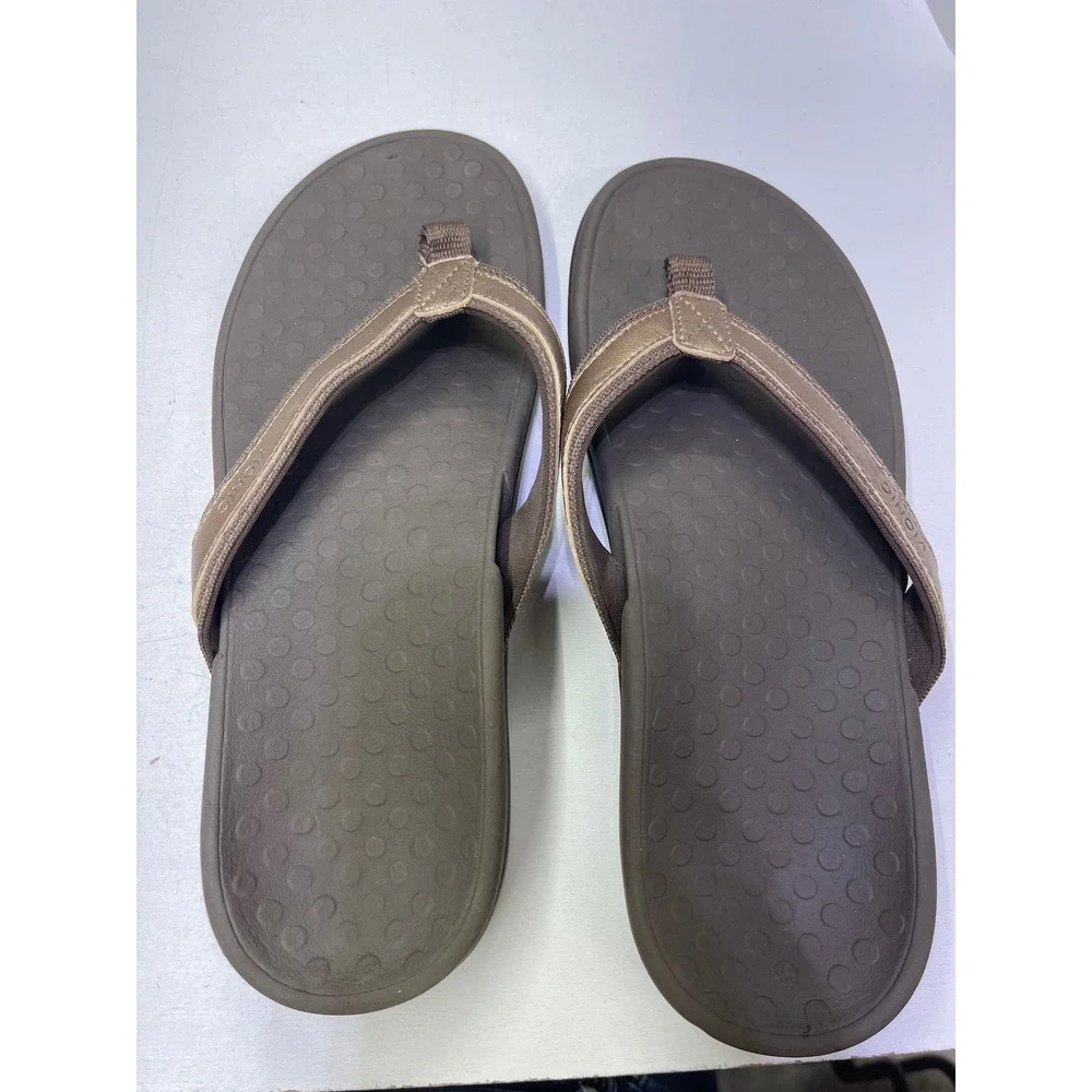 Vionic Tide Bronze Brown Orthotic Flip Flops Womens Size 9 Sandals 04-2021